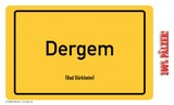 Frühstücksbrettchen Dergem (Ortsschild)
