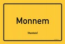 Blechschild Monnem