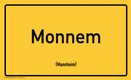 Frühstücksbrettchen Monnem (Ortsschild)